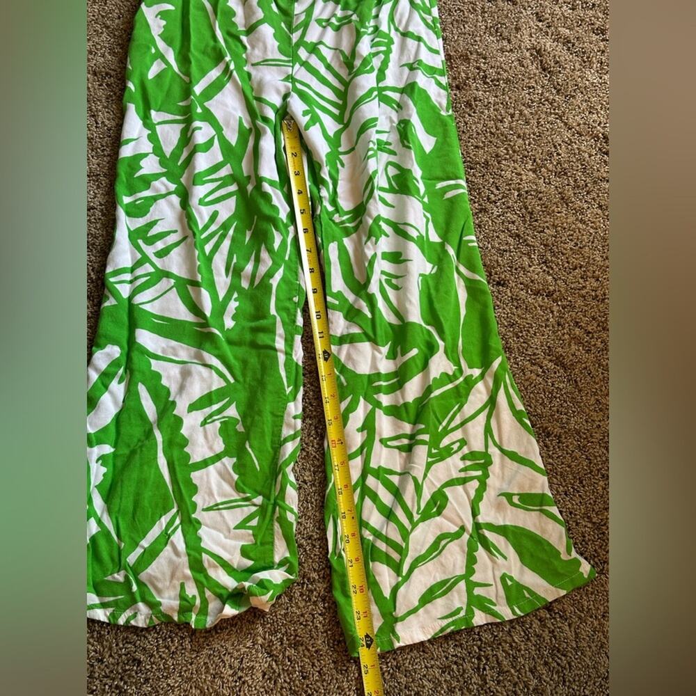Lilly Pulitzer Green and White Tropical Jumpsuit - Picture 5 of 9
